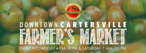 downtown cartersville, farmers market, plants, things to do in barotw