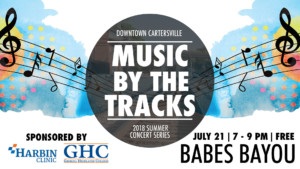 downtown cartersville, music by the tracks, babes bayou, cartersville ga, georiga, main street