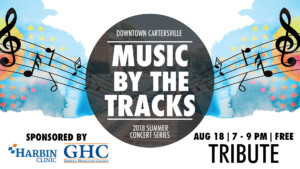 downtown cartersville, music by the tracks, cartersville, georgia, things to do in cartersville, things to do in bartow