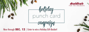 holiday punch card, campaign, downtown cartersville