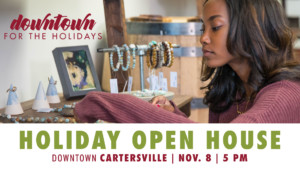 downtown cartersville, holiday, holiday open house, shopping